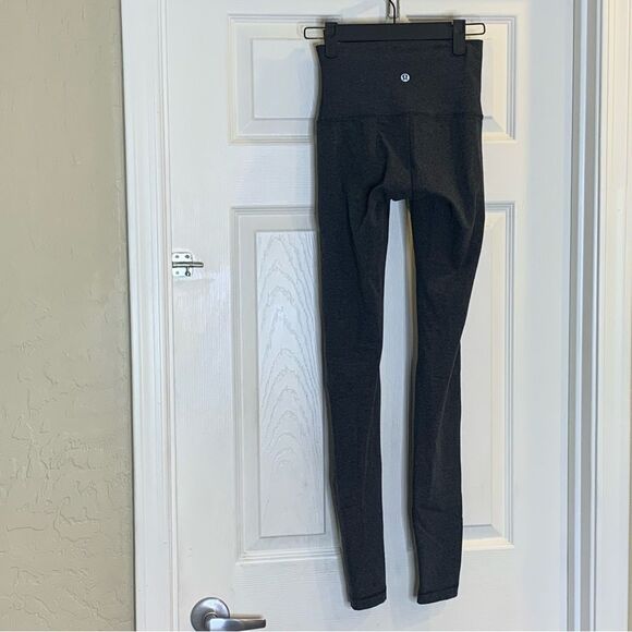Lululemon Wunder Under Leggings Heathered Gray Leggings Size 2 - Picture 4 of 8